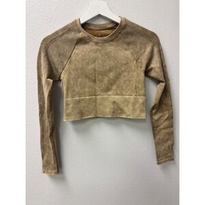OFFLINE by Aerie‎ Ribbed Knit Long Sleeve Cropped Top - Size S